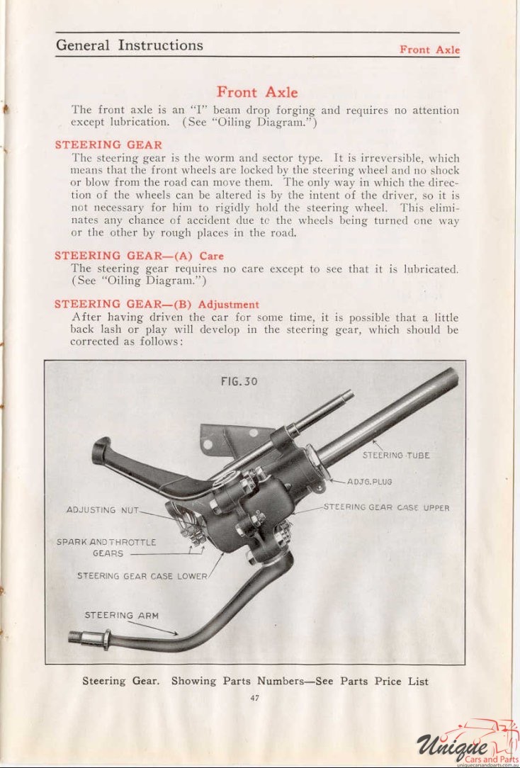 1912 Studebaker E-M-F 30 Operation Manual Page 45